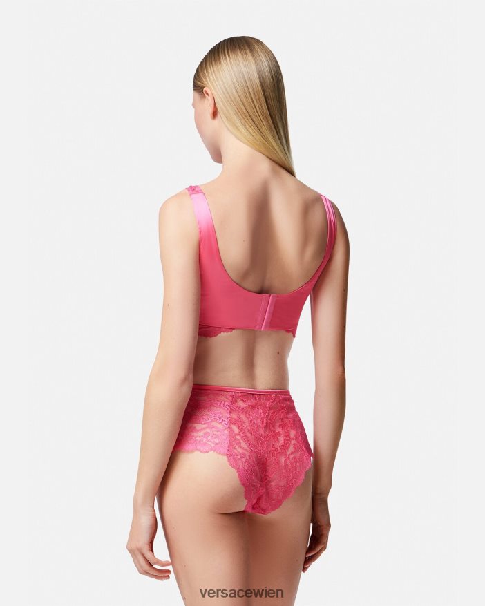 Rosa Bralette-Oberteil aus Spitze Versace Frauen Unterwäsche und Strandbekleidung 8N4XJD1077