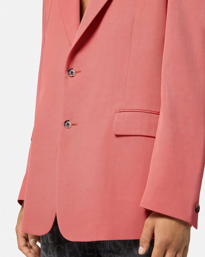 Rosa Einreihiger Blazer Versace Männer Kleidung 8N4XJD1272