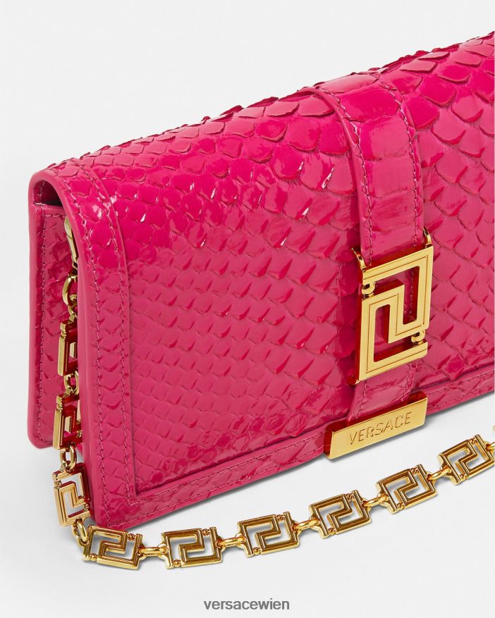 Rosa Greca-Göttin-Python-Minitasche Versace Frauen Taschen 8N4XJD258