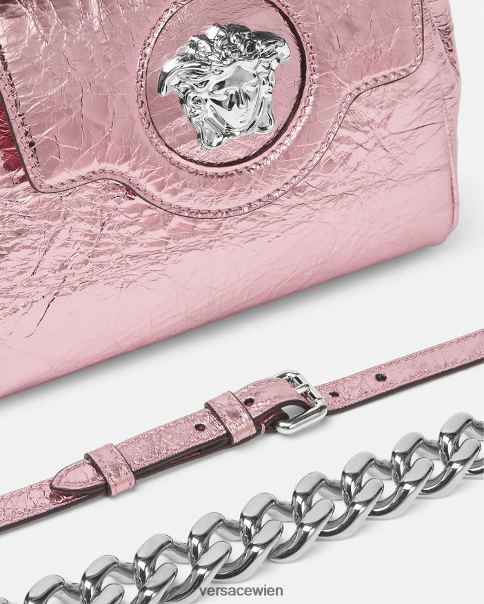 Rosa Kleine Handtasche „La Medusa“ in Metallic-Optik Versace Frauen Taschen 8N4XJD303