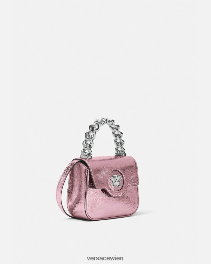 Rosa Mini-Tasche „La Medusa“ in Metallic-Optik Versace Frauen Taschen 8N4XJD304