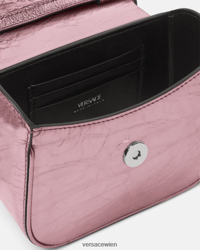 Rosa Mini-Tasche „La Medusa“ in Metallic-Optik Versace Frauen Taschen 8N4XJD304