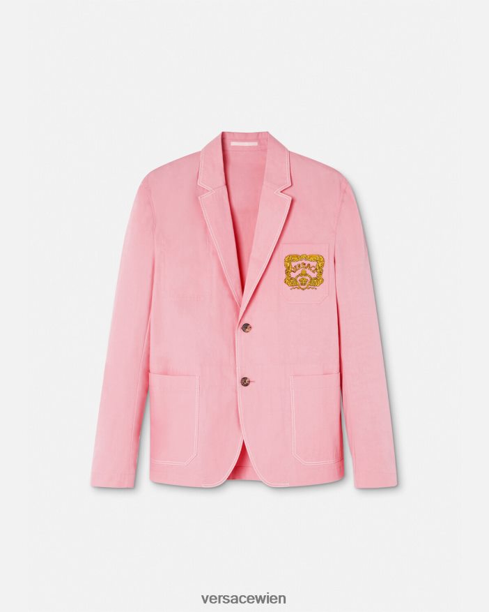 Rosa Muschel-Barock-Blazer Versace Männer Kleidung 8N4XJD1268