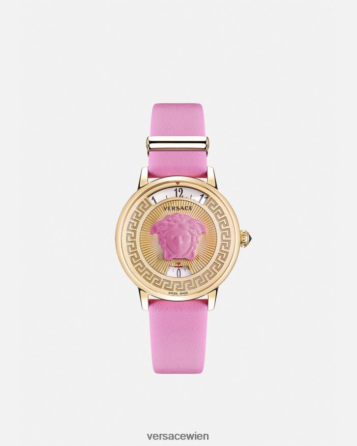 Rosa Uhr mit Medusa-Symbol Versace Frauen Zubehör 8N4XJD983