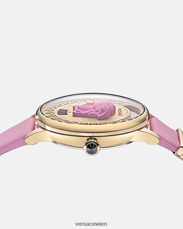 Rosa Uhr mit Medusa-Symbol Versace Frauen Zubehör 8N4XJD983