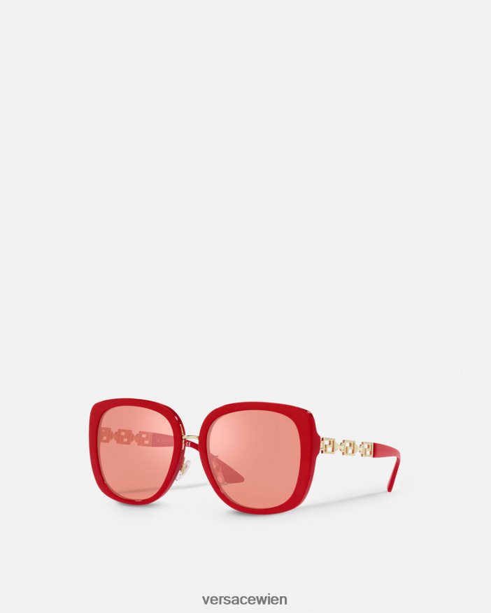 Rot Greca-Sonnenbrille Versace Frauen Zubehör 8N4XJD663