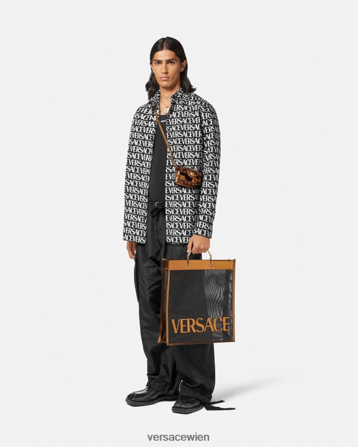 Schwarz  Druck Allover-Shirt Versace Männer Kleidung 8N4XJD1314