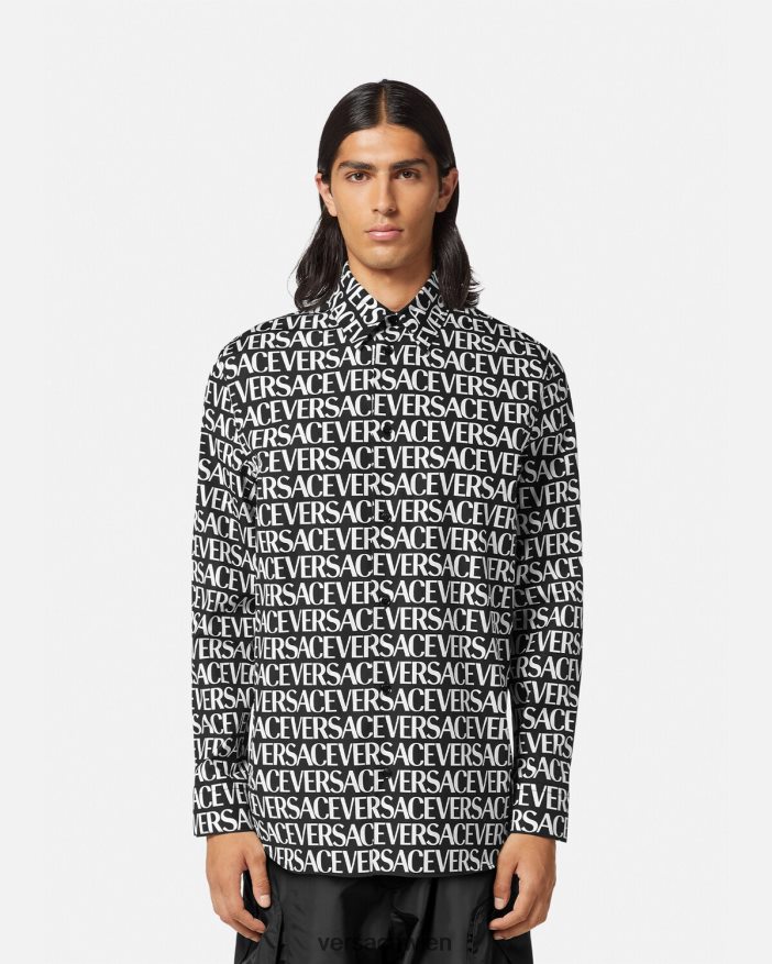 Schwarz  Druck Allover-Shirt Versace Männer Kleidung 8N4XJD1314