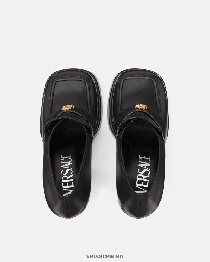 Schwarz Aevitas Plateau-Loafer Versace Frauen Schuh 8N4XJD430