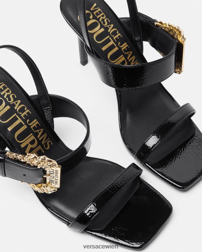 Schwarz Barocke Emily Slingback-Sandalen Versace Frauen Schuh 8N4XJD2257