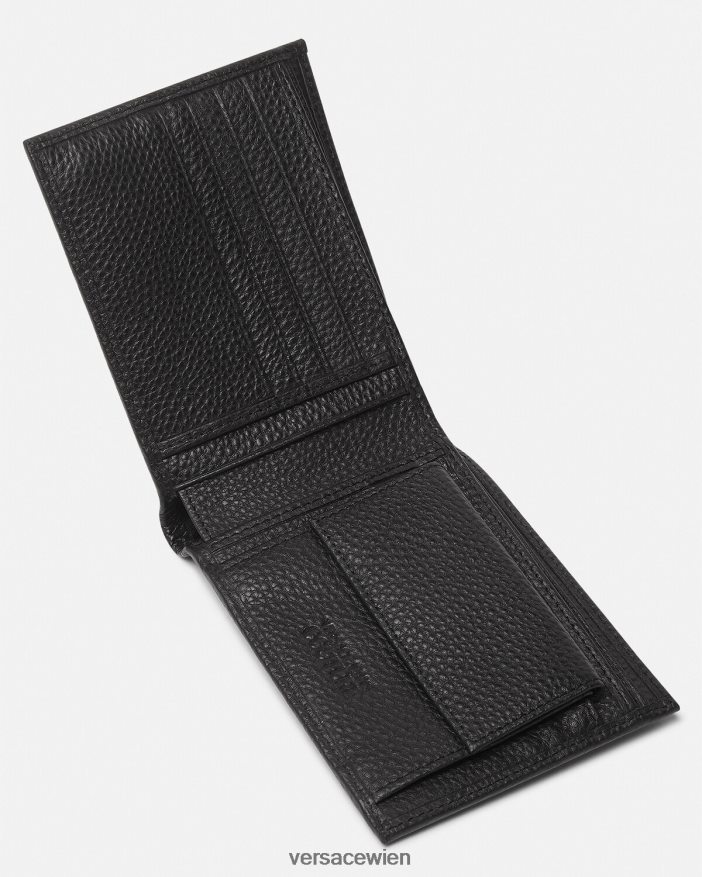 Schwarz Bifold-Geldbörse mit Logo Versace Männer Zubehör 8N4XJD2476