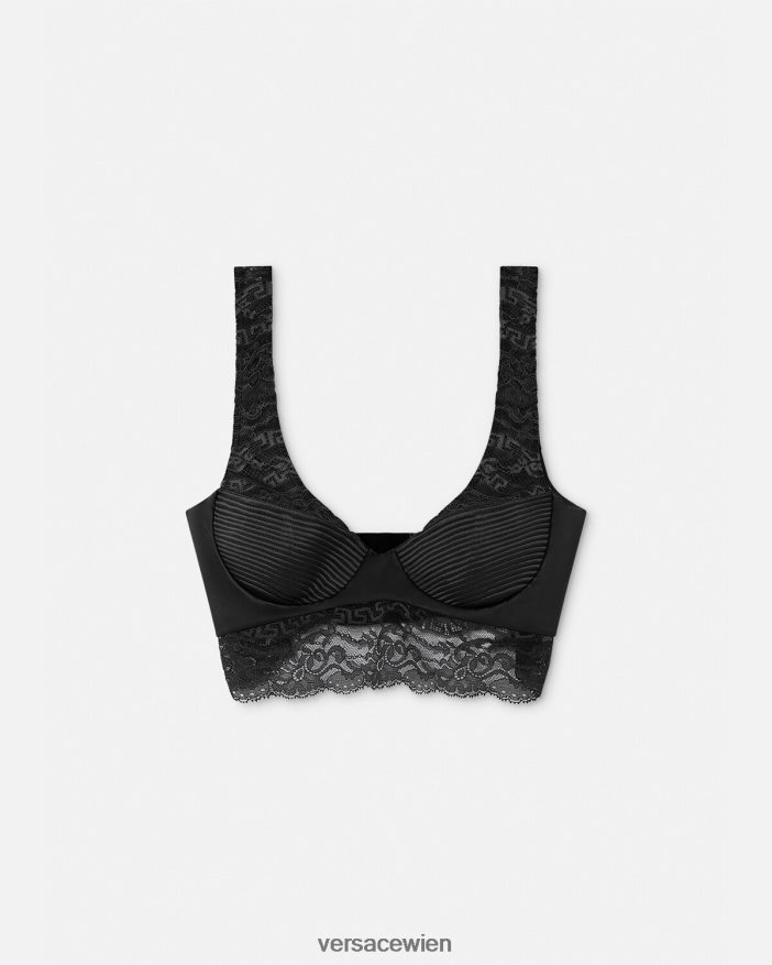 Schwarz Bralette-Oberteil aus Spitze Versace Frauen Unterwäsche und Strandbekleidung 8N4XJD1065