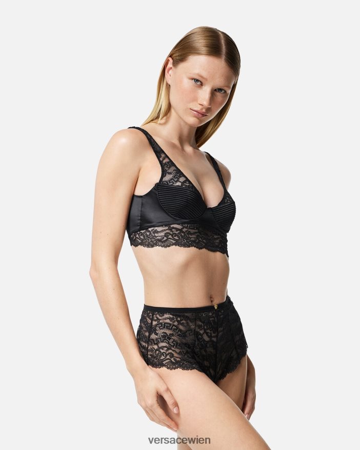 Schwarz Bralette-Oberteil aus Spitze Versace Frauen Unterwäsche und Strandbekleidung 8N4XJD1065