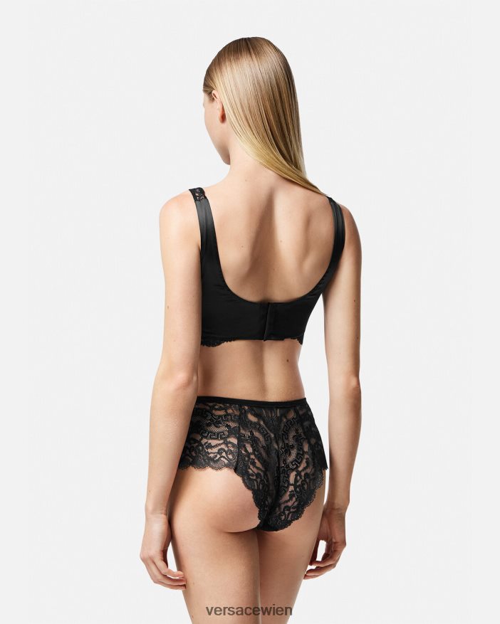 Schwarz Bralette-Oberteil aus Spitze Versace Frauen Unterwäsche und Strandbekleidung 8N4XJD1065