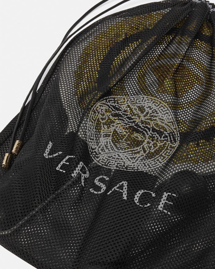 Schwarz Crete de Fleur Strandschläger-Set Versace Frauen Unterwäsche und Strandbekleidung 8N4XJD1204