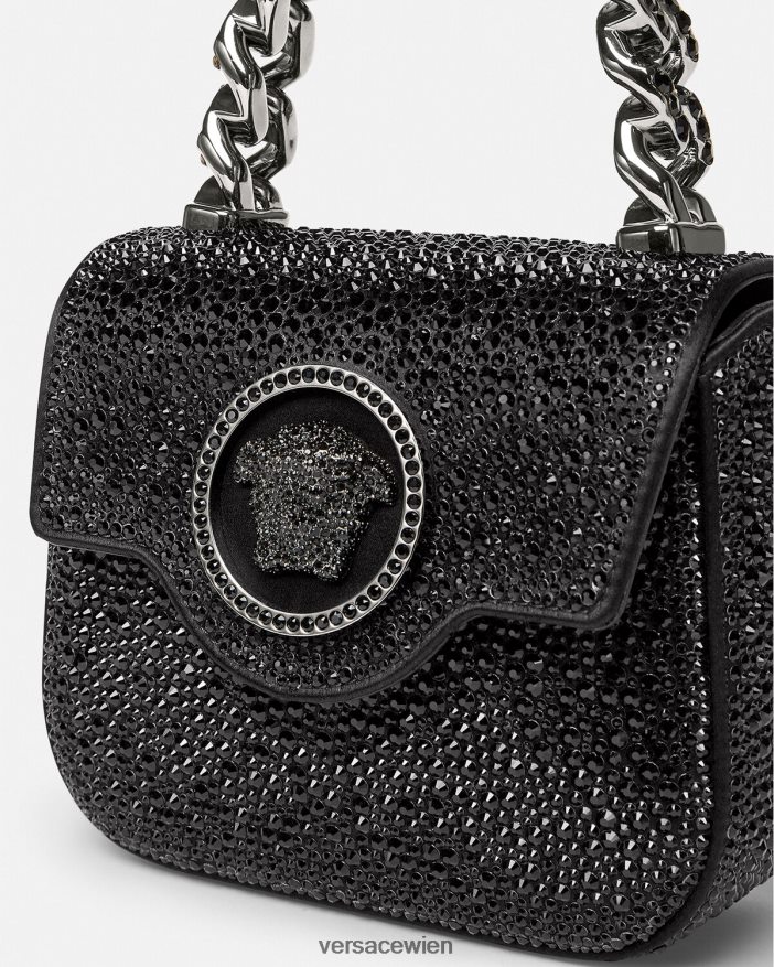 Schwarz Crystal La Medusa Mini-Tasche Versace Frauen Taschen 8N4XJD313