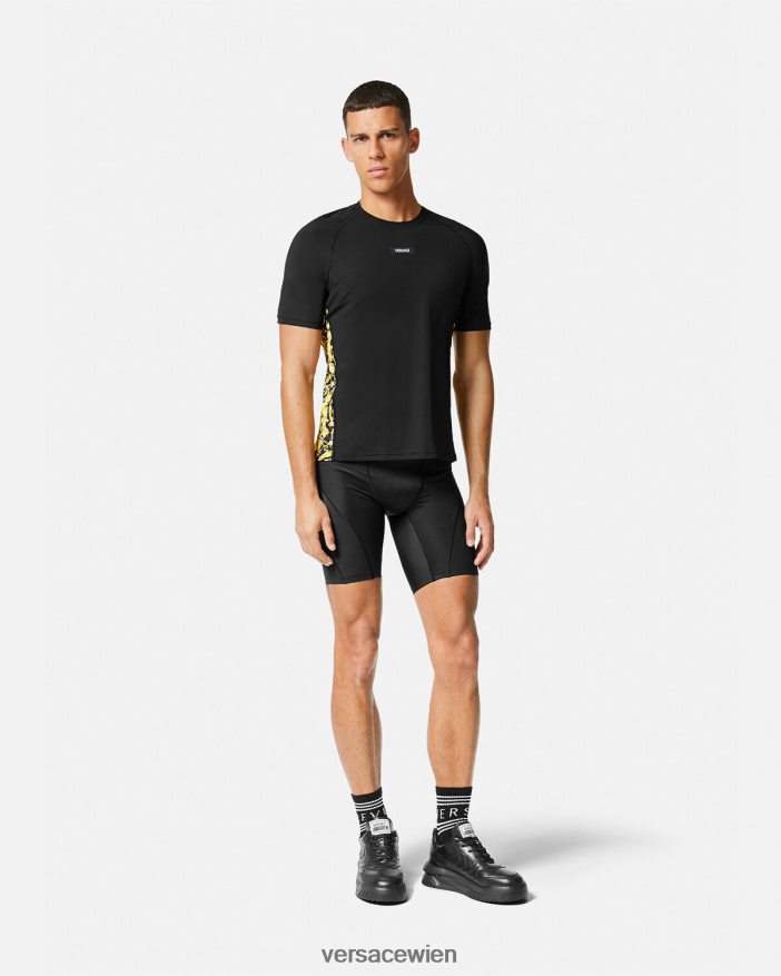 Schwarz Greca-Fahrradshorts Versace Männer Kleidung 8N4XJD1456