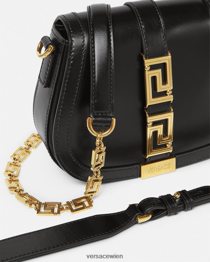 Schwarz Greca-Göttin kleine Umhängetasche Versace Frauen Taschen 8N4XJD260