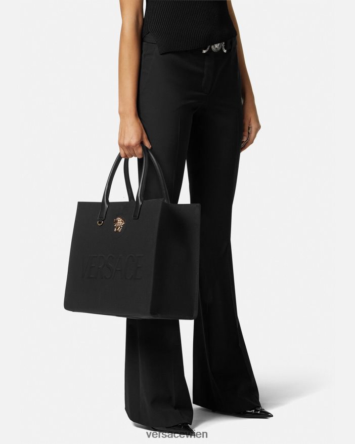 Schwarz Große La Medusa-Einkaufstasche Versace Frauen Taschen 8N4XJD341