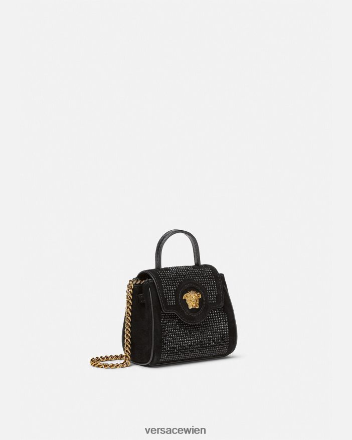 Schwarz La Medusa-Mikrotasche mit Nieten Versace Frauen Taschen 8N4XJD329