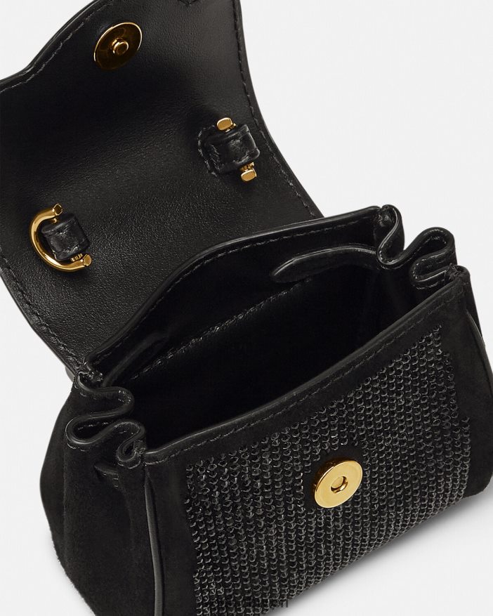 Schwarz La Medusa-Mikrotasche mit Nieten Versace Frauen Taschen 8N4XJD329