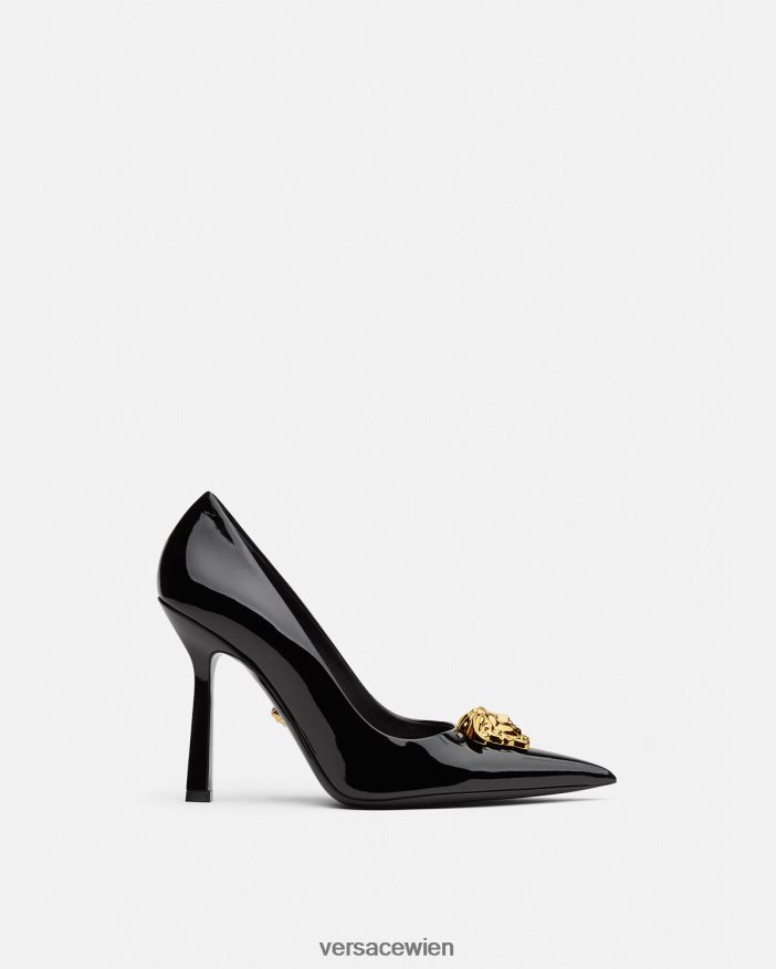 Schwarz La Medusa-Pumps aus Lackleder Versace Frauen Schuh 8N4XJD488