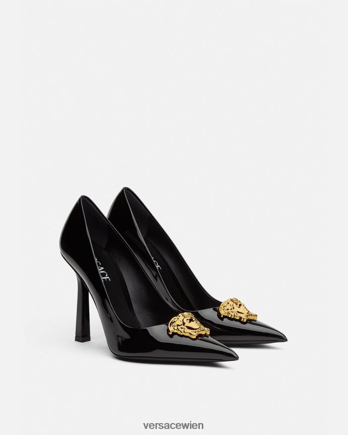 Schwarz La Medusa-Pumps aus Lackleder Versace Frauen Schuh 8N4XJD488