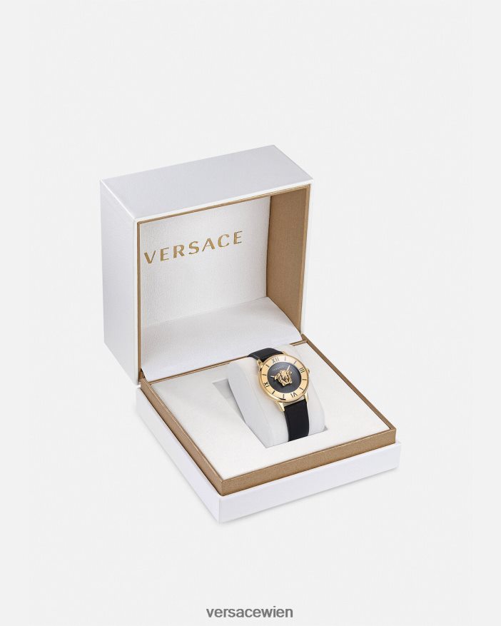 Schwarz La Medusa-Uhr Versace Frauen Zubehör 8N4XJD986