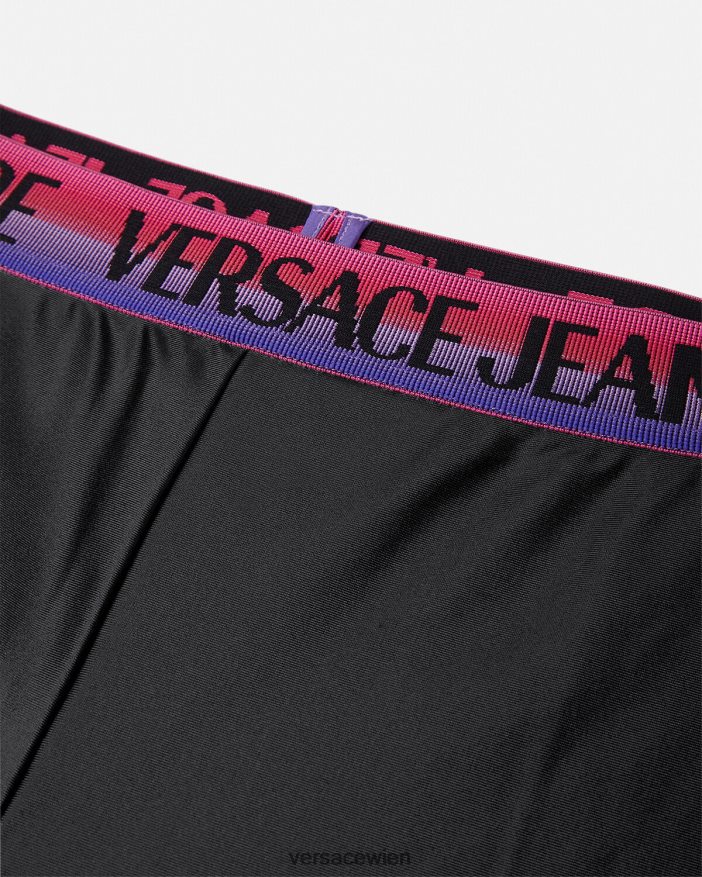 Schwarz Logo-Leggings Versace Frauen Kleidung 8N4XJD2149