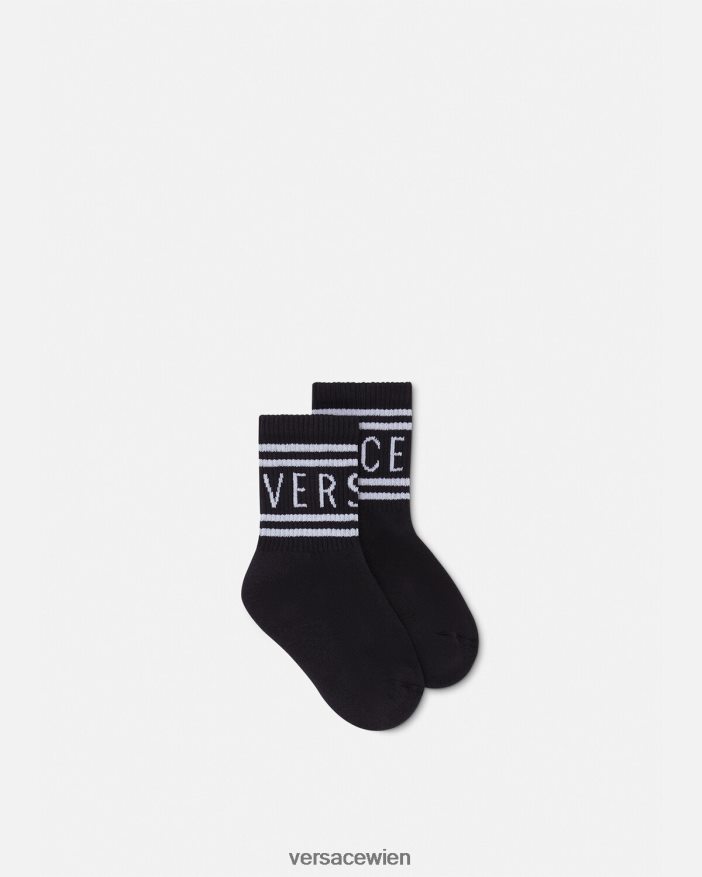 Schwarz Logo-Socken Versace Kinder Zubehör 8N4XJD1969