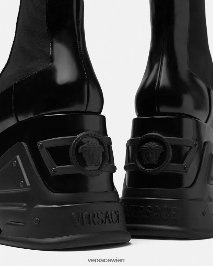 Schwarz Medusa Anthem Plateaustiefel Versace Frauen Schuh 8N4XJD474