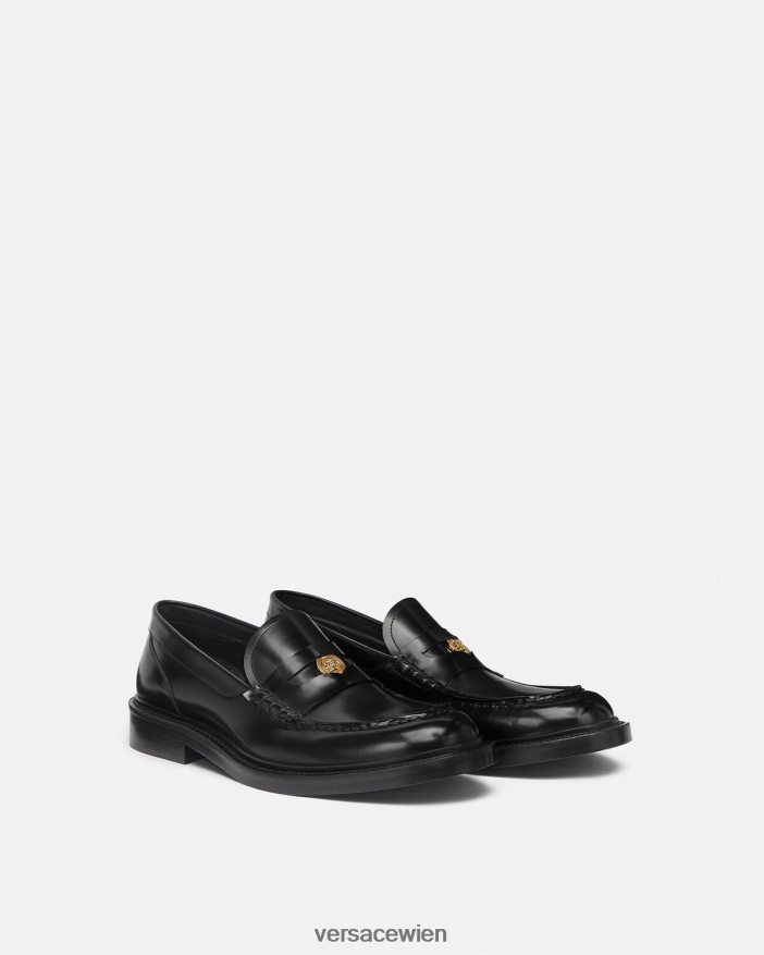 Schwarz Medusa-Loafer Versace Männer Schuh 8N4XJD1570