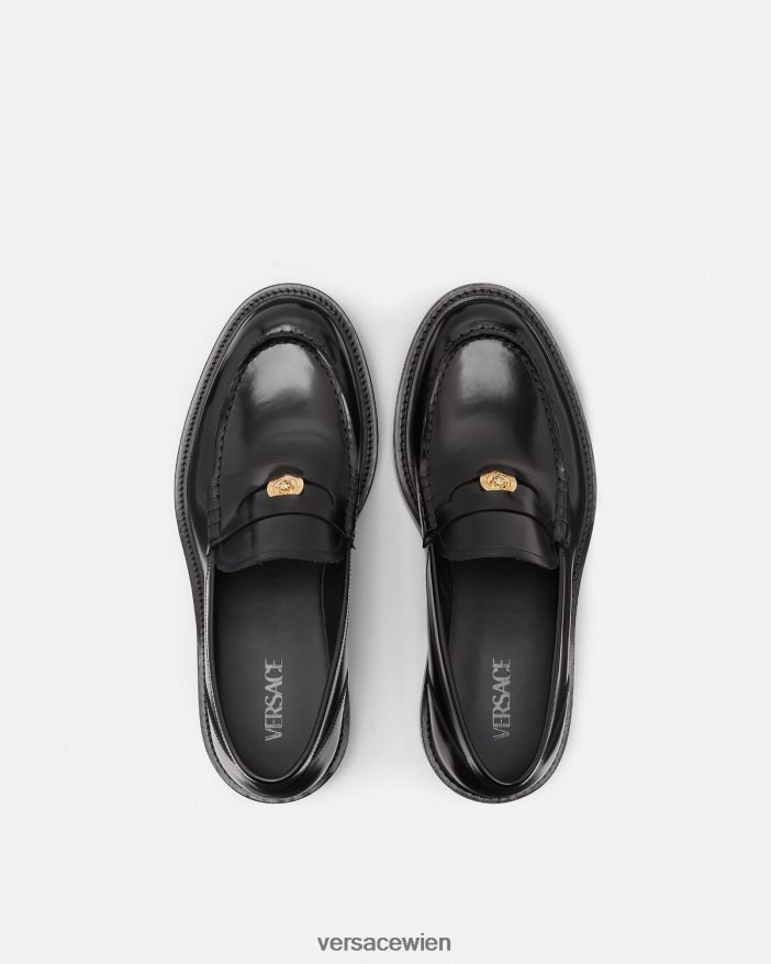 Schwarz Medusa-Loafer Versace Männer Schuh 8N4XJD1570