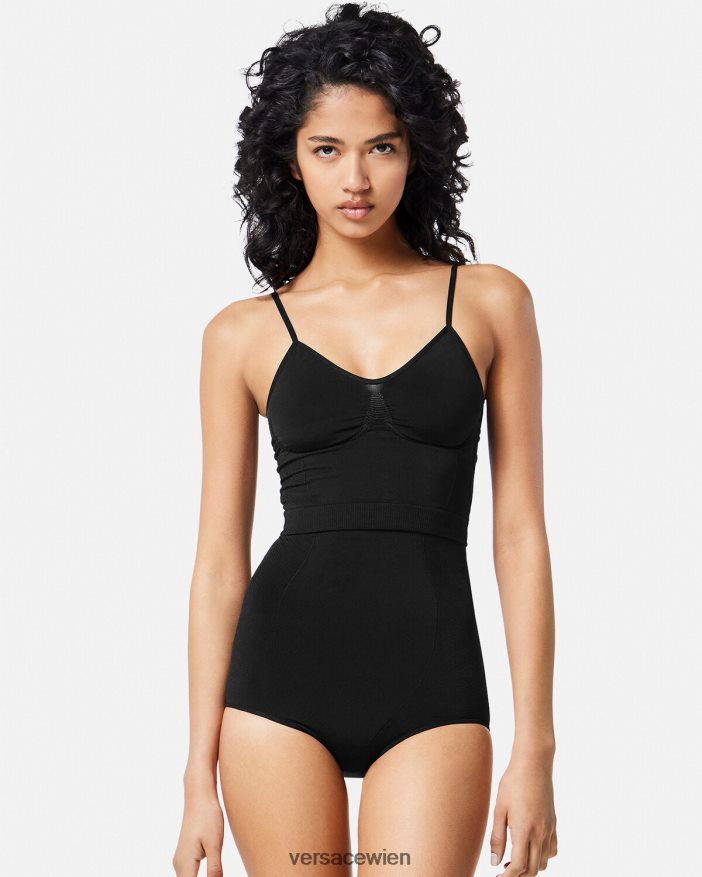 Schwarz Medusa-Shapewear-Slip mit hoher Taille Versace Frauen Unterwäsche und Strandbekleidung 8N4XJD1063