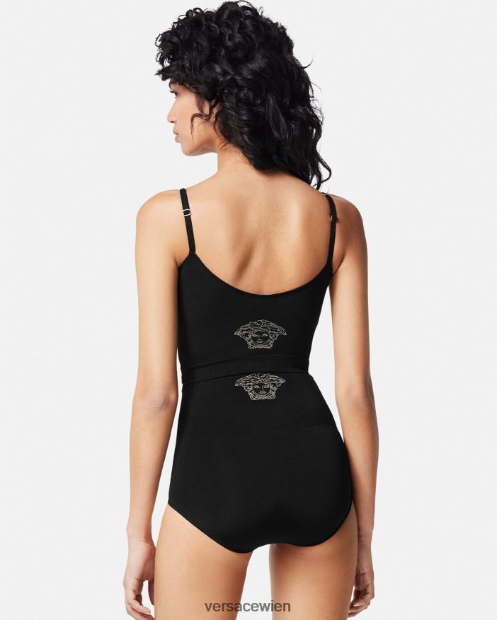 Schwarz Medusa-Shapewear-Slip mit hoher Taille Versace Frauen Unterwäsche und Strandbekleidung 8N4XJD1063