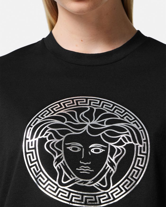 Schwarz Medusa-T-Shirt Versace Frauen Kleidung 8N4XJD129