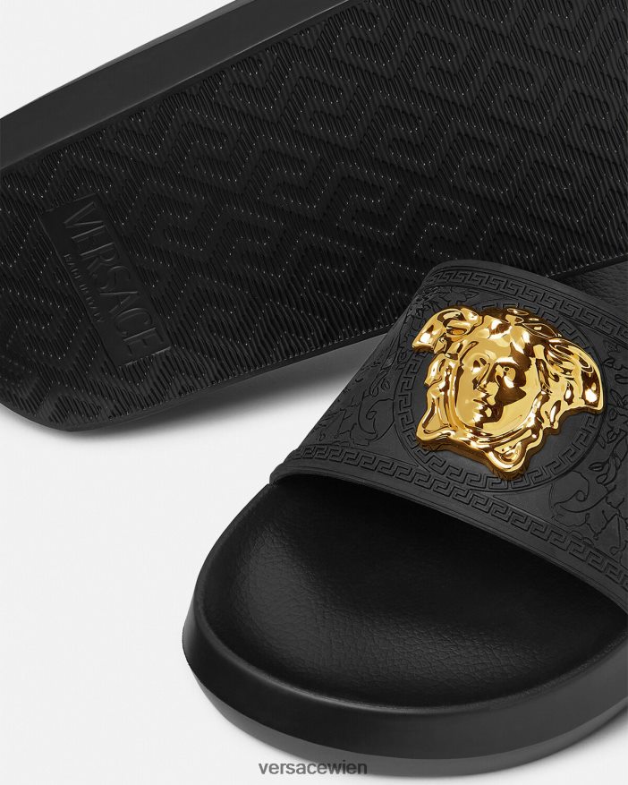 Schwarz Palazzo-Rutschen Versace Frauen Schuh 8N4XJD457