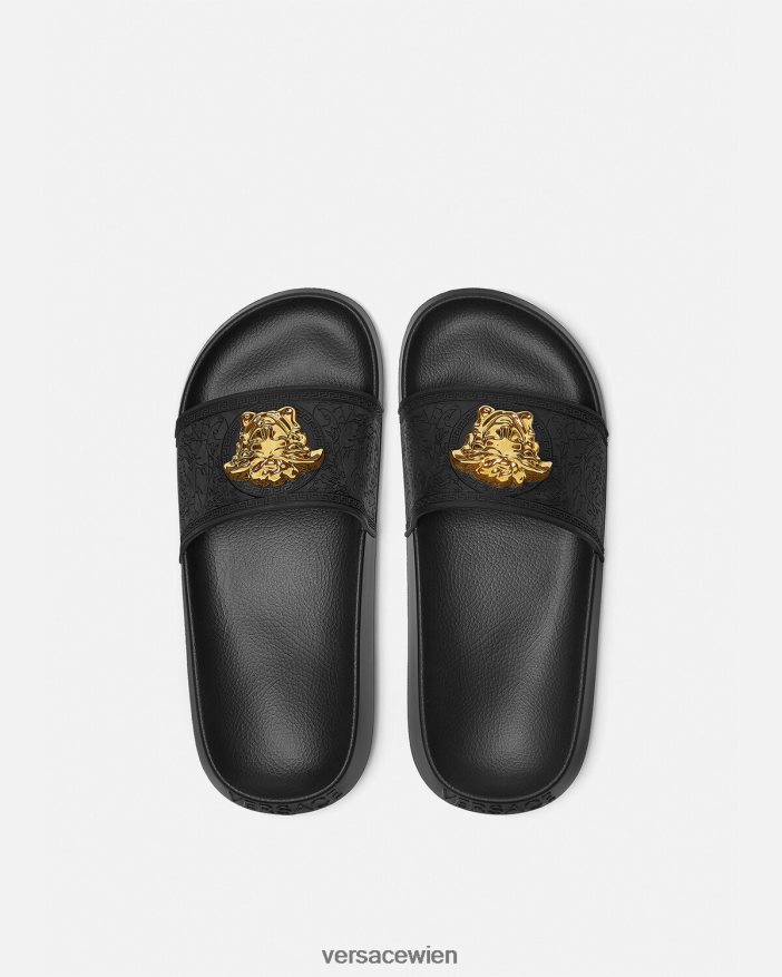 Schwarz Palazzo-Rutschen Versace Frauen Schuh 8N4XJD457