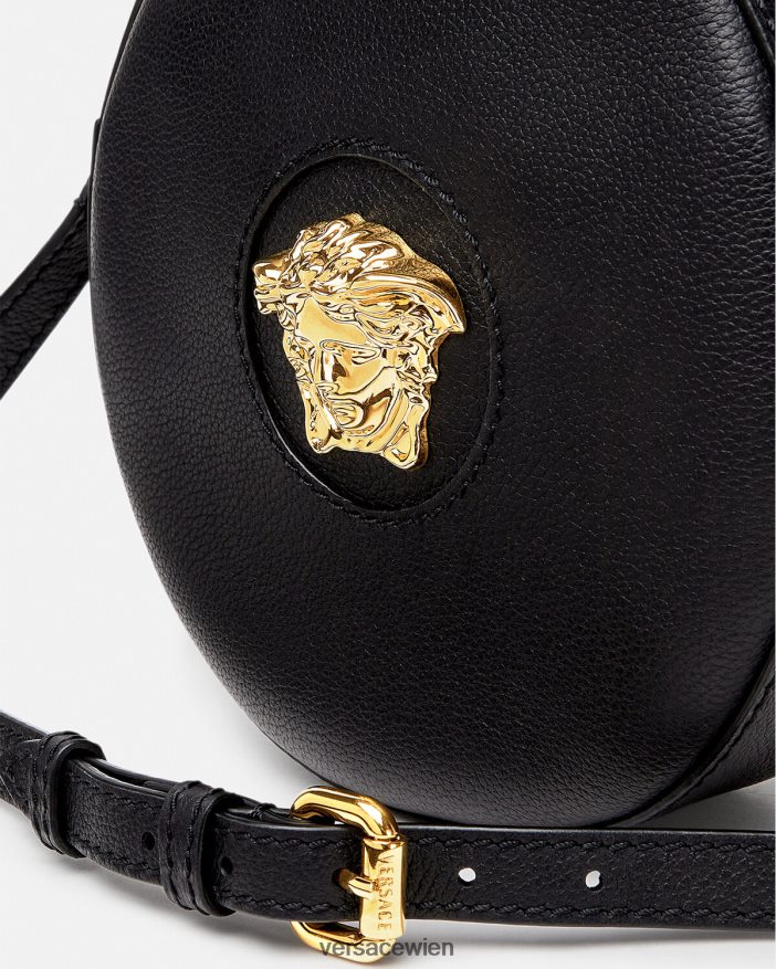 Schwarz Runde Kameratasche „La Medusa“ Versace Frauen Taschen 8N4XJD354