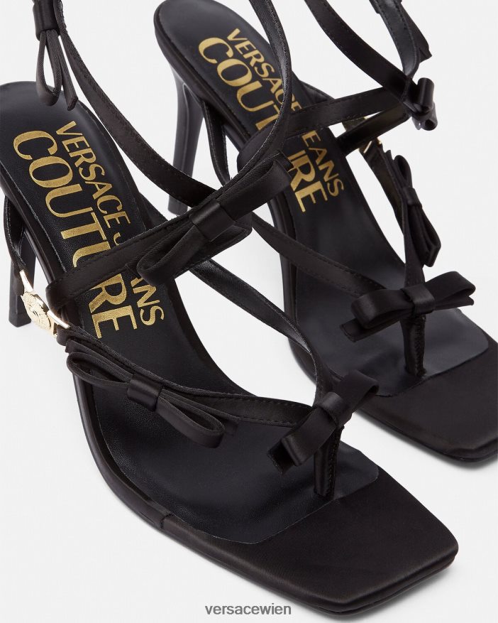 Schwarz Sandalen mit Emily-Schleife Versace Frauen Schuh 8N4XJD2283