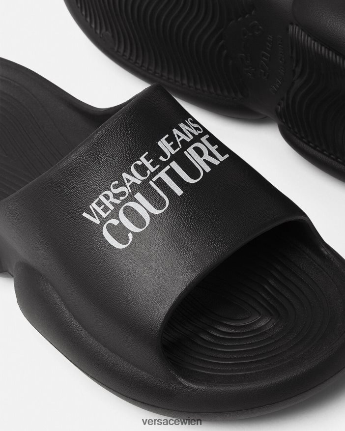 Schwarz Slides mit Tago-Logo Versace Männer Schuh 8N4XJD2451