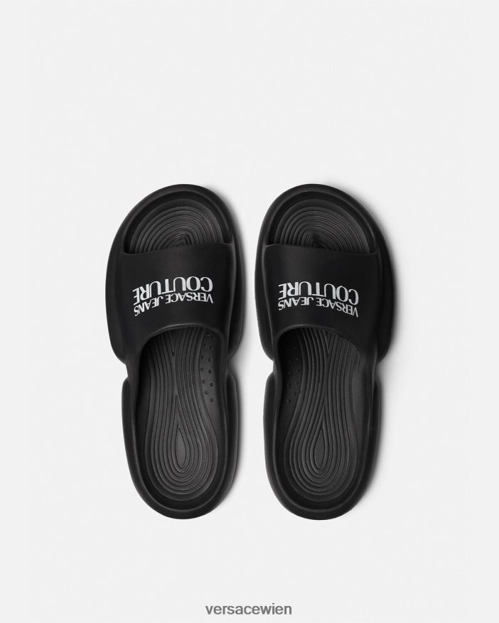 Schwarz Slides mit Tago-Logo Versace Männer Schuh 8N4XJD2451