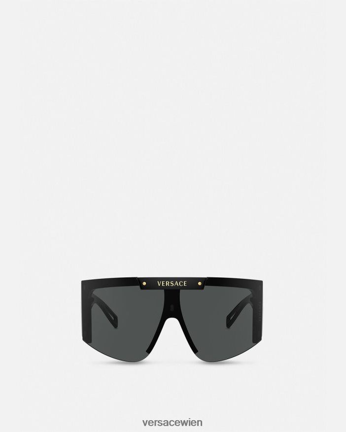 Schwarz Sonnenbrille mit Medusa-Symbol und Schild Versace Frauen Zubehör 8N4XJD670