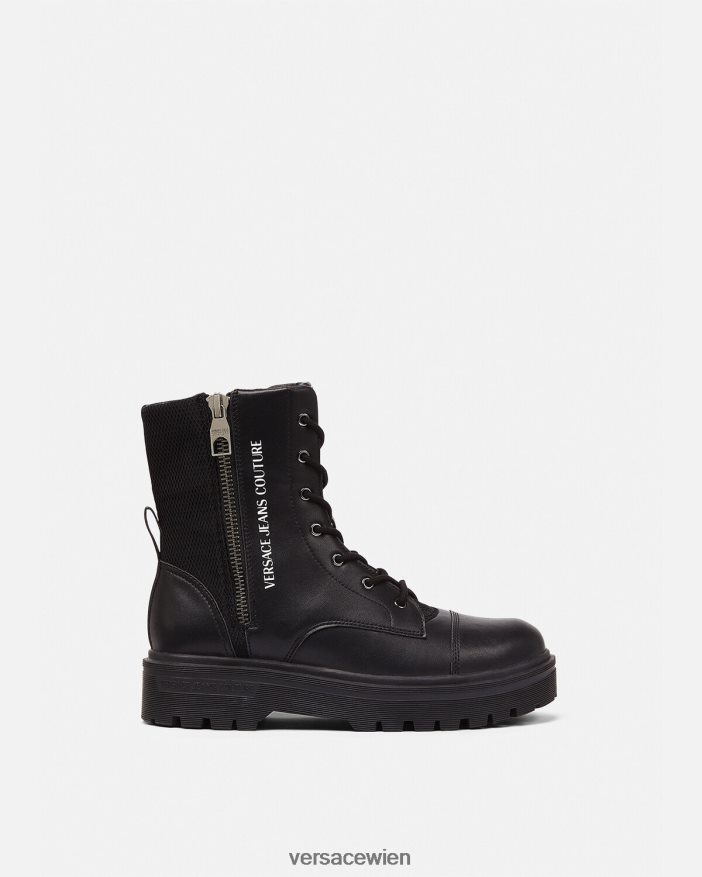 Schwarz Stiefeletten mit Logo Versace Männer Schuh 8N4XJD2464