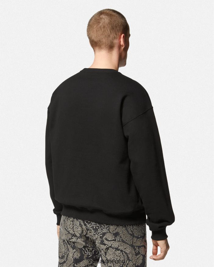 Schwarz Sweatshirt mit Medusa-Grafik Versace Männer Kleidung 8N4XJD1428