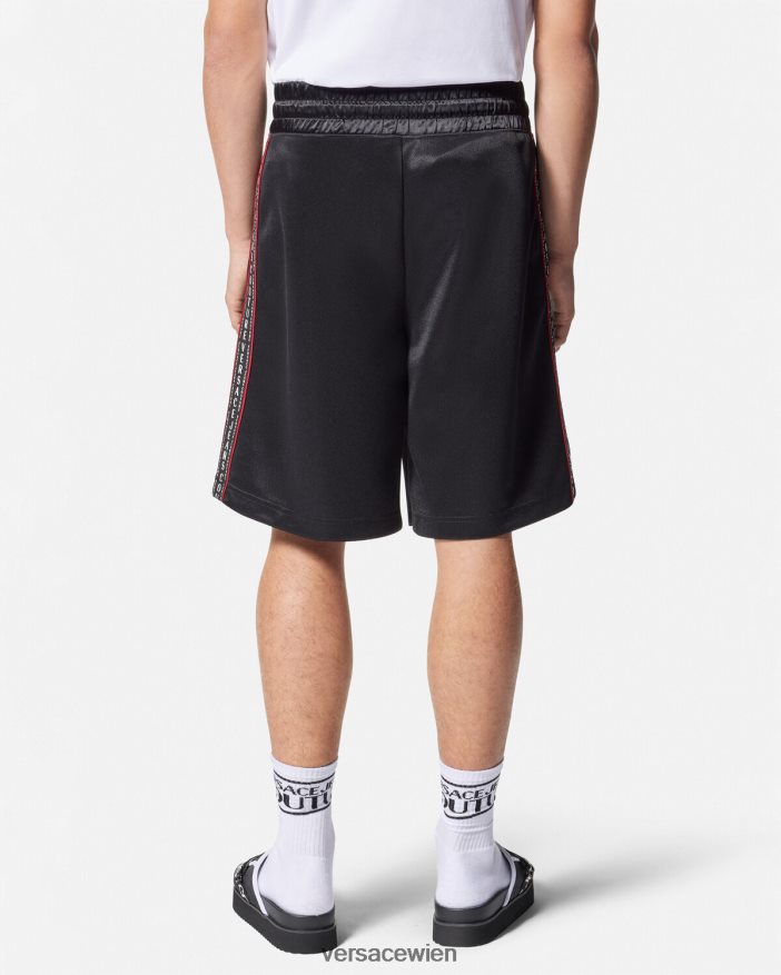 Schwarz Sweatshorts mit Logo Versace Männer Kleidung 8N4XJD2432