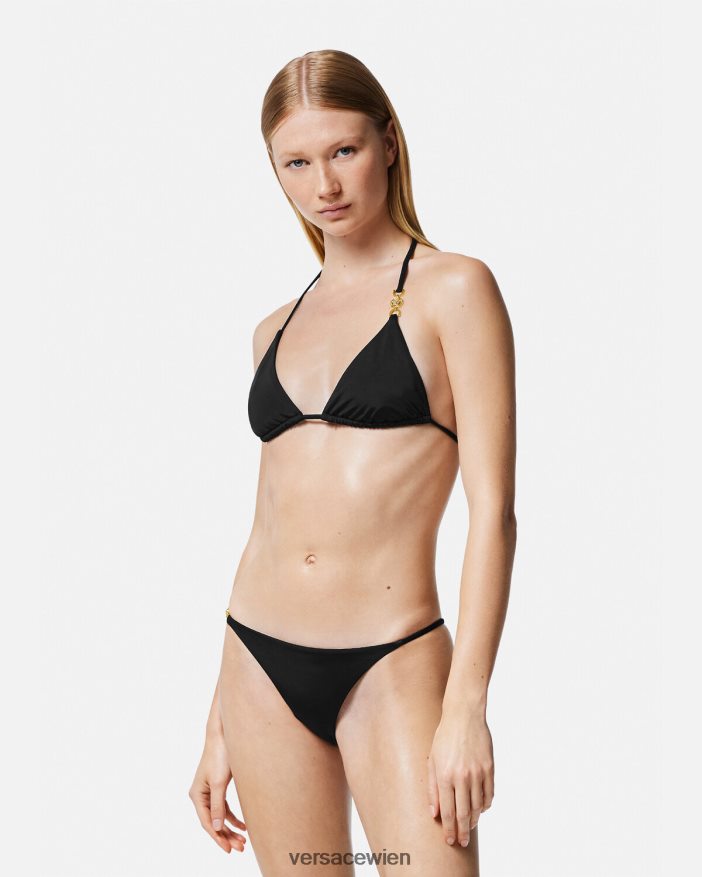 Schwarz Triangel-Bikinihose mit Medusa \95 Versace Frauen Unterwäsche und Strandbekleidung 8N4XJD1146