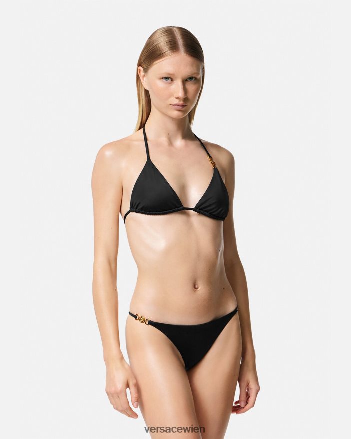 Schwarz Triangel-Bikinioberteil mit Medusa \95 Versace Frauen Unterwäsche und Strandbekleidung 8N4XJD1145