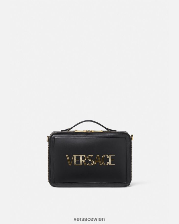 Schwarz Umhängetasche mit Logo und Nieten Versace Männer Taschen 8N4XJD1502