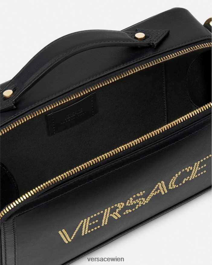 Schwarz Umhängetasche mit Logo und Nieten Versace Männer Taschen 8N4XJD1502